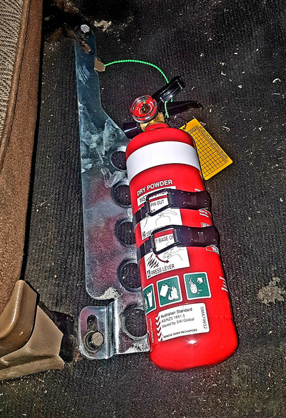 R31 Skyline fire extinguisher mount - Drivers side