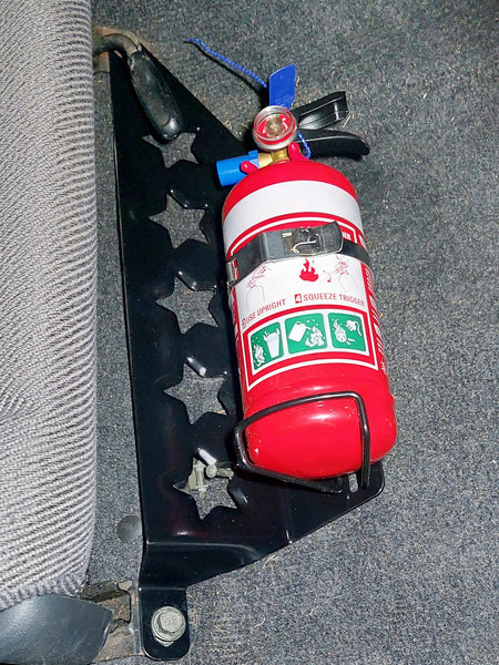 S13, R32, R33 Star dimple fire extinguisher mount - Drivers side