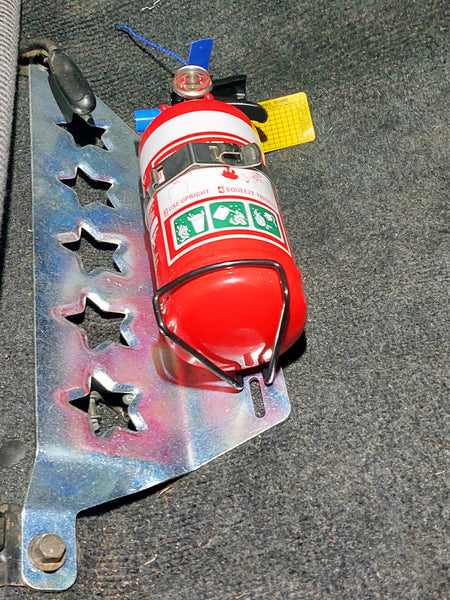 S13, R32, R33 Star dimple fire extinguisher mount - Drivers side