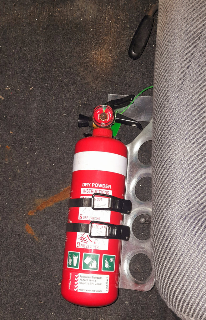 R32 R33 dimple die fire extinguisher mount - Passengers side – RB Factory